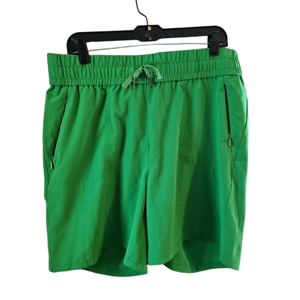Chico's Bright Green Drawstring Active Shorts - Picture 2 of 6
